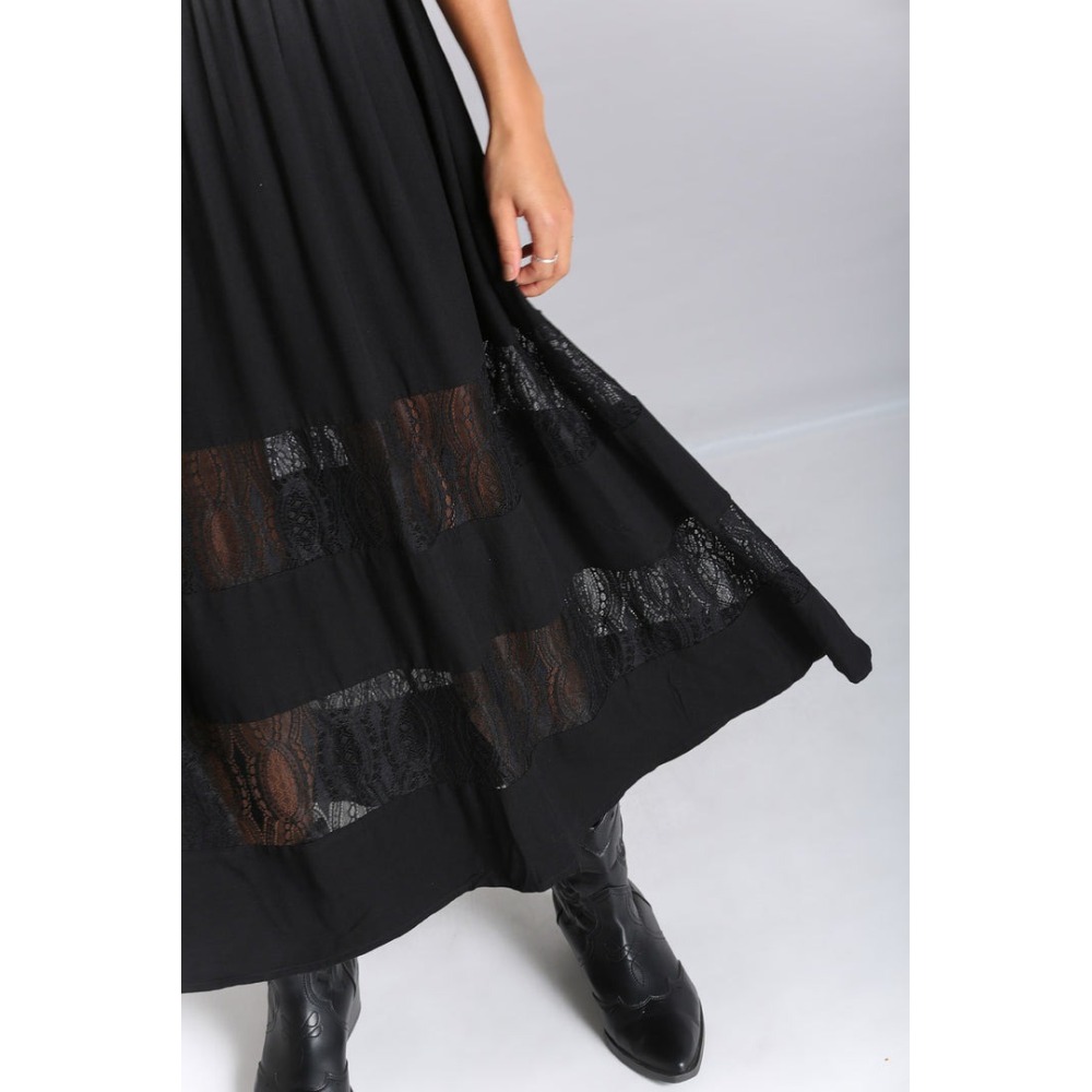 Hell Bunny - Mortem Maxi lange jurk - Zwart